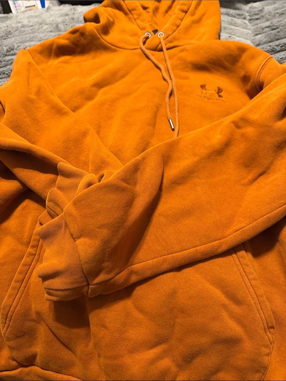 Under Armour Men's Orange Zip-Up Hoodie